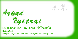 arpad nyitrai business card